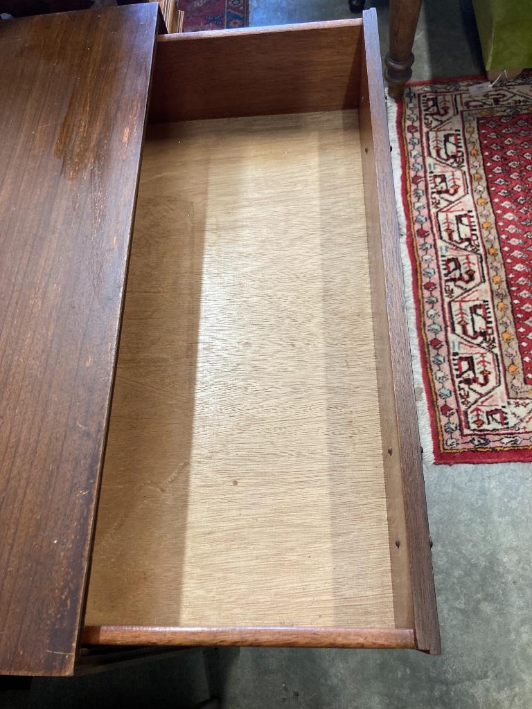A Meredew Furniture five drawer teak chest, width 76cm, depth 45cm, height 96cm